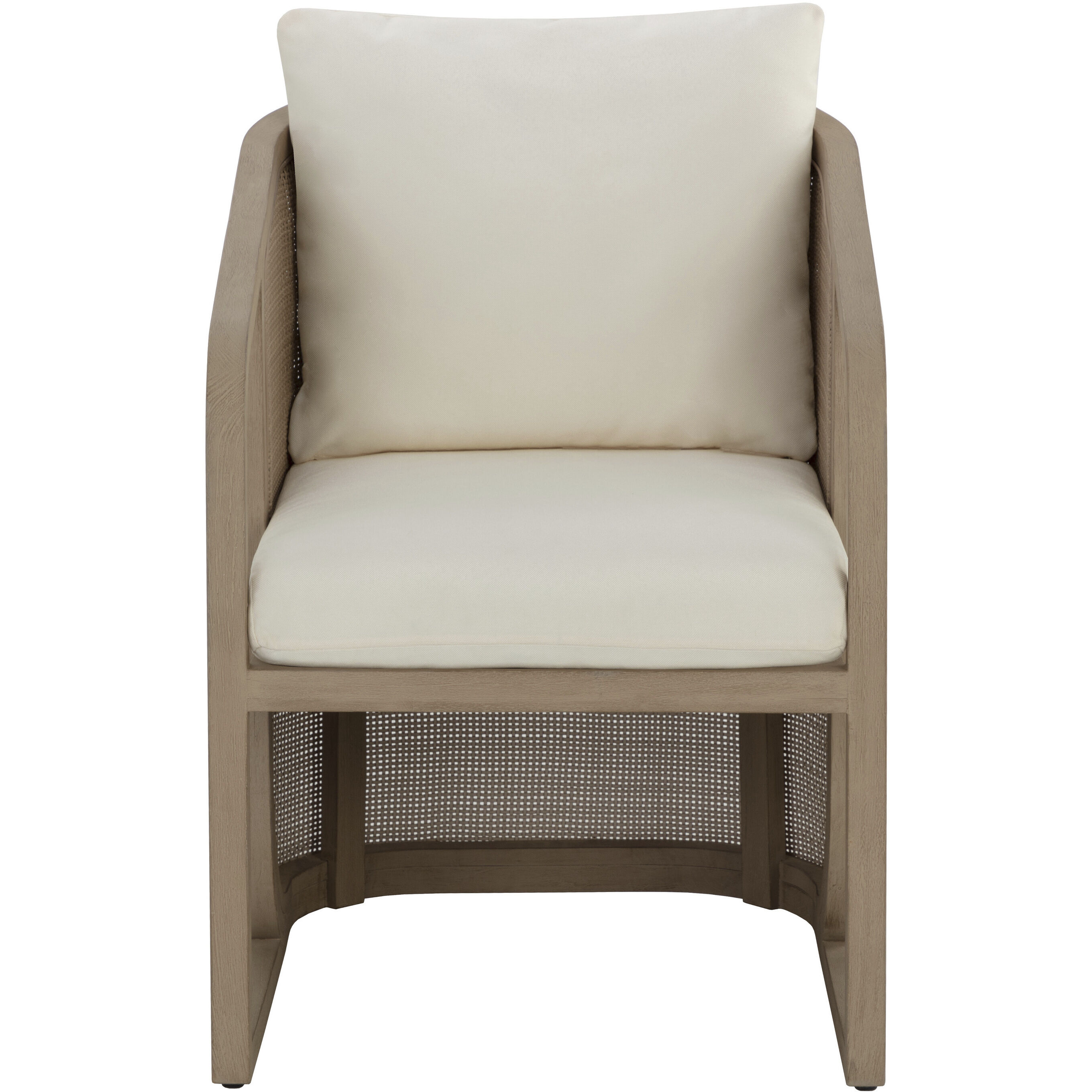 Palermo Drift Brown / Stinson Cream Outdoor Dining Chair